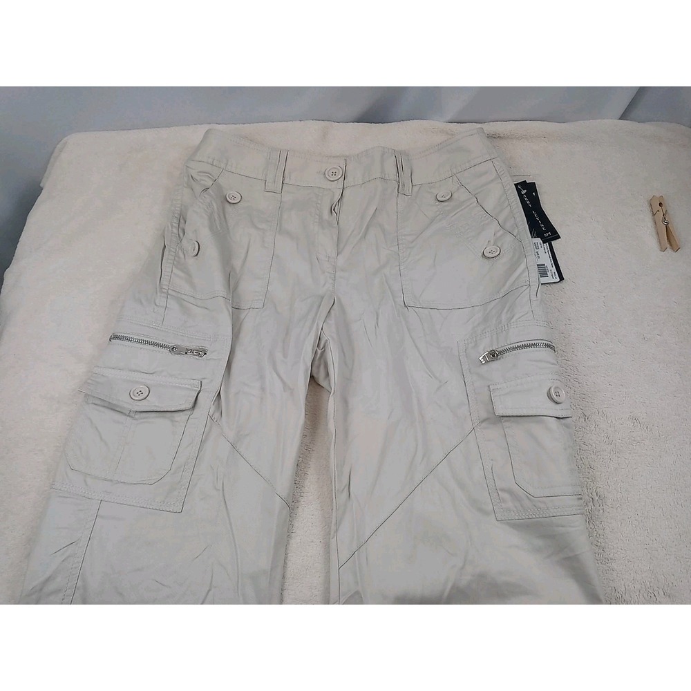 NWT Larry Levine Fashion Capri Pants Women's Size 10 Cargo Pants Crop Capri - Picture 11 of 11